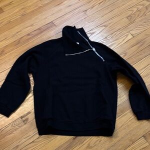 Men's Black Half-Zip Sweater
